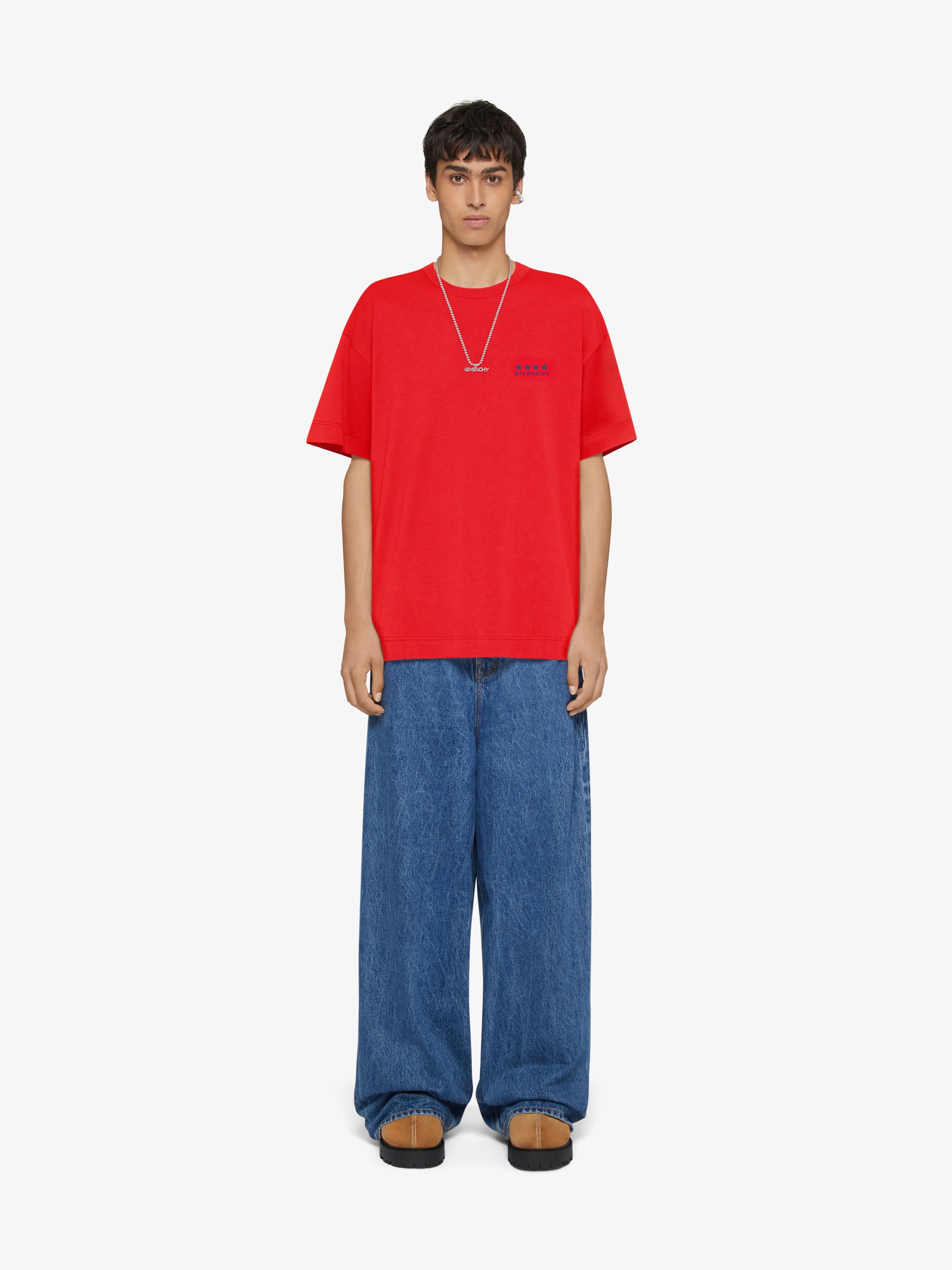 Givenchy 4g-motif Cotton T-shirt In Red