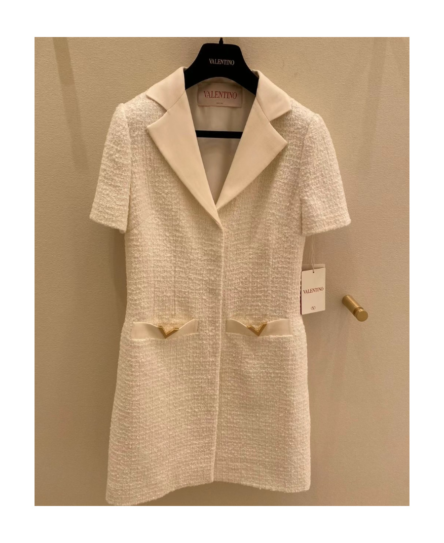 Valentino Logo-plaque Minidress In White
