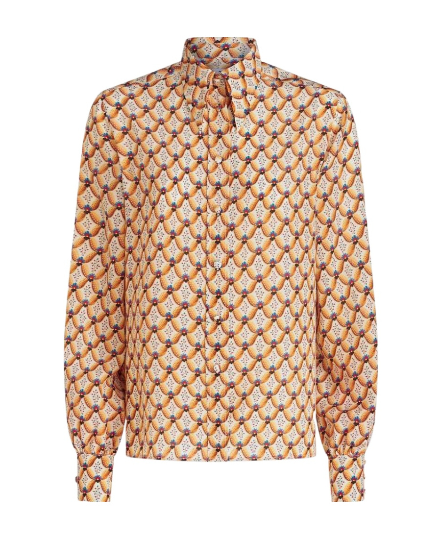 Etro Woman Shirt Sand Size 10 Silk In Nude