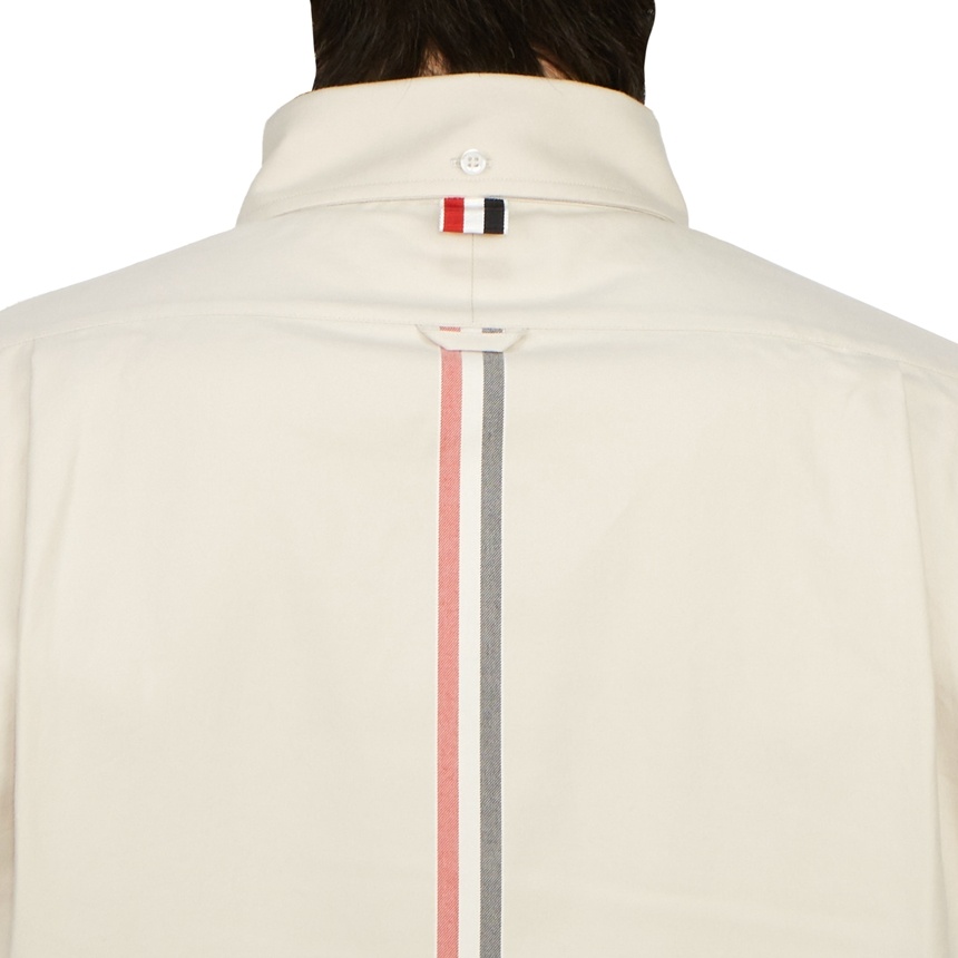 Thom Browne Rwb Stripe Slim-fit Shirt In White