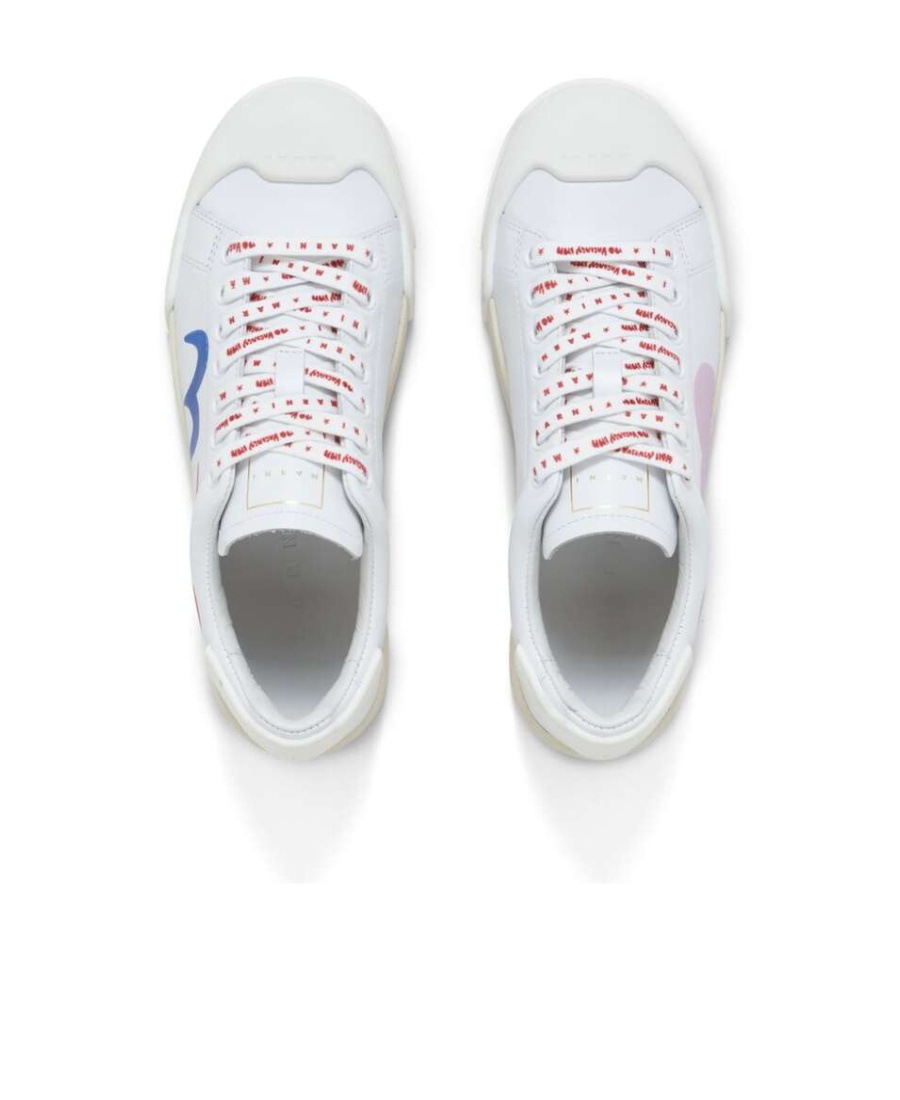 Marni Graphic-print Low Top Sneakers In White