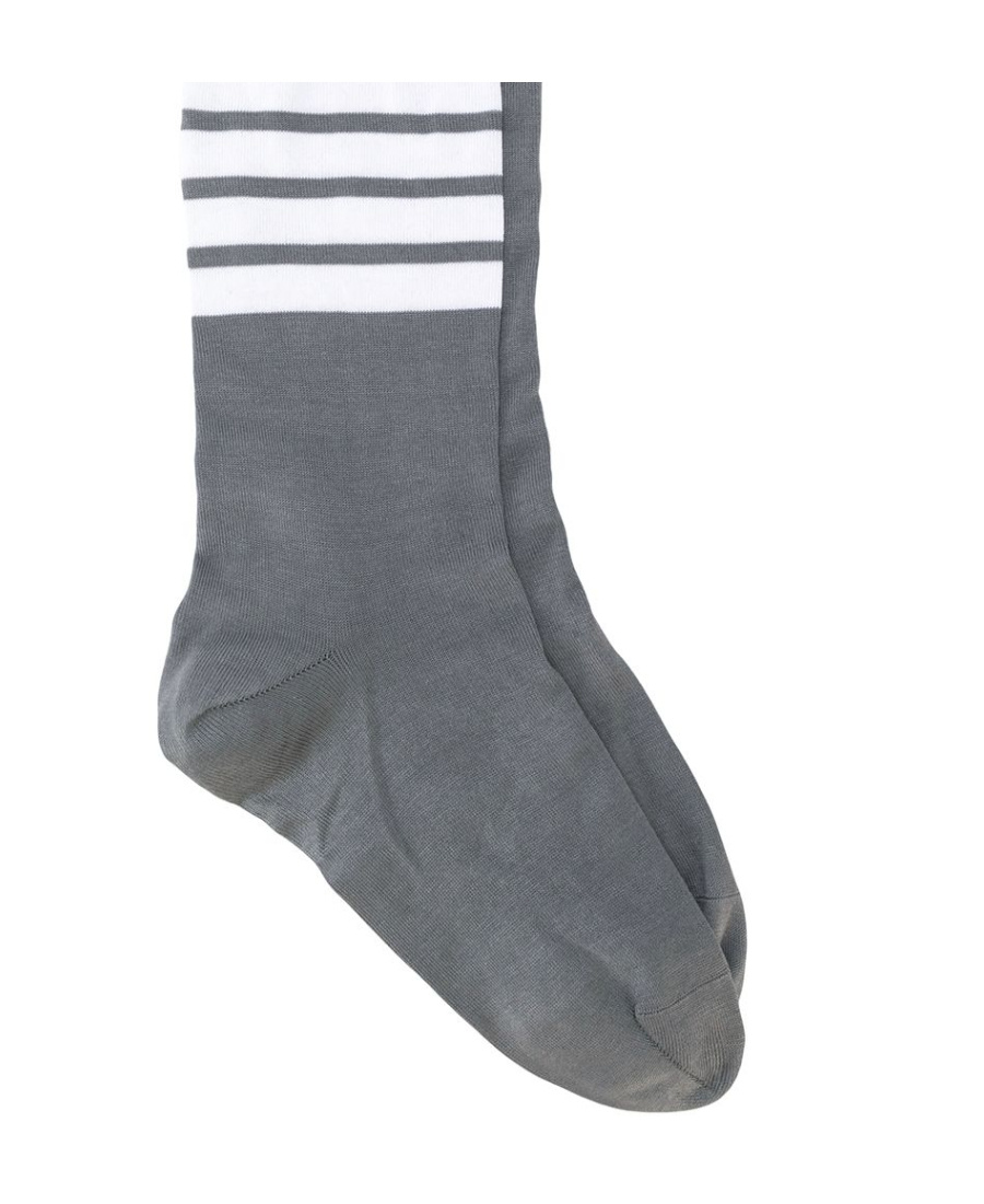 Thom Browne 4-bar Stripe Socks In Gray