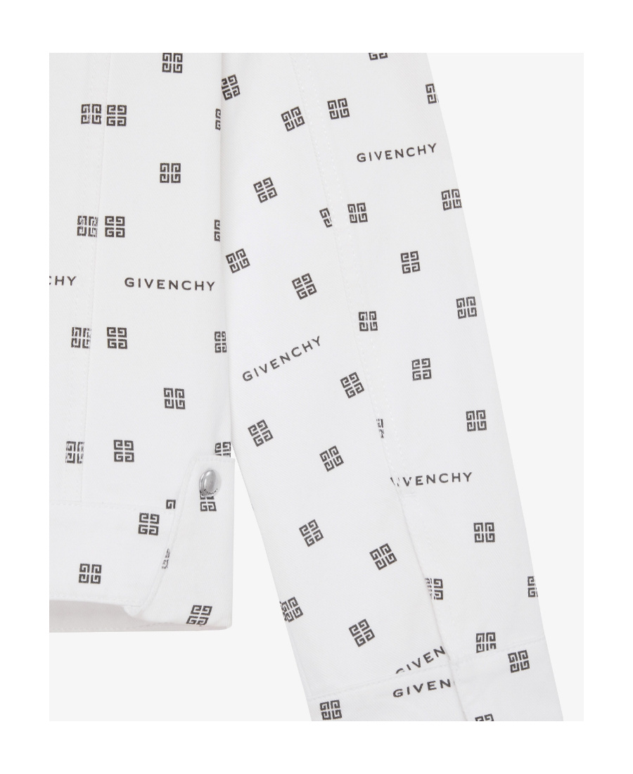 Givenchy 4g Jacquard Zipper Casual Jacket In White