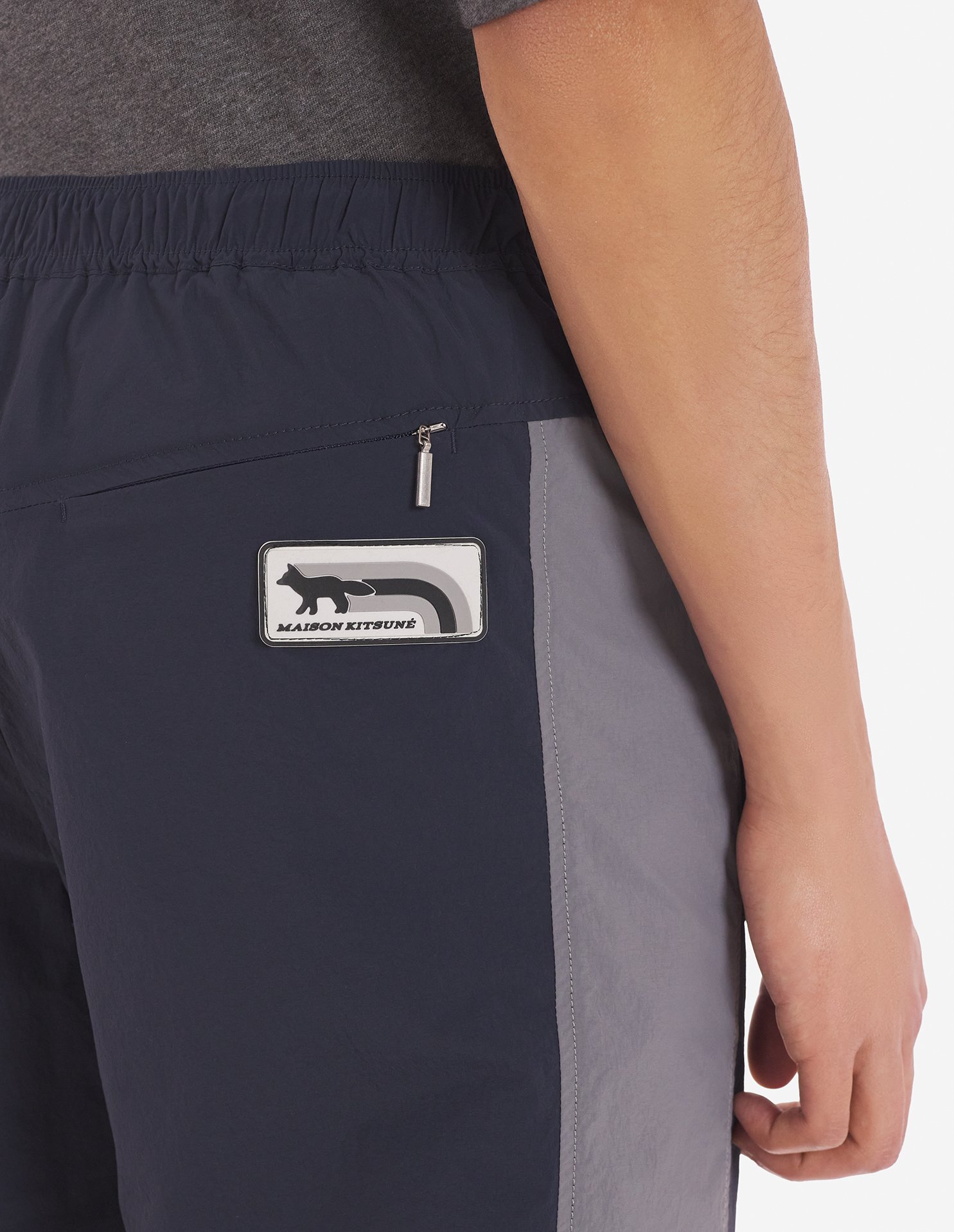 Maison Kitsuné Maison Kitsune Colourblock Technical Track Pants In Black