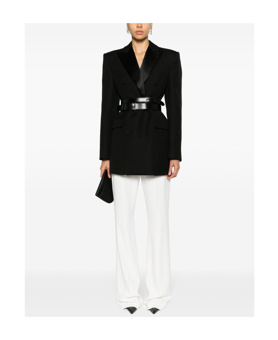 Alexander Mcqueen High-rise Flared Tailored Trousers In White