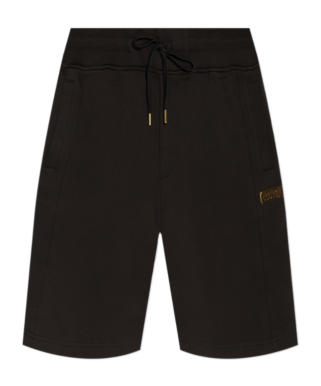 Versace Jeans Logo-plaque Track Shorts In Black