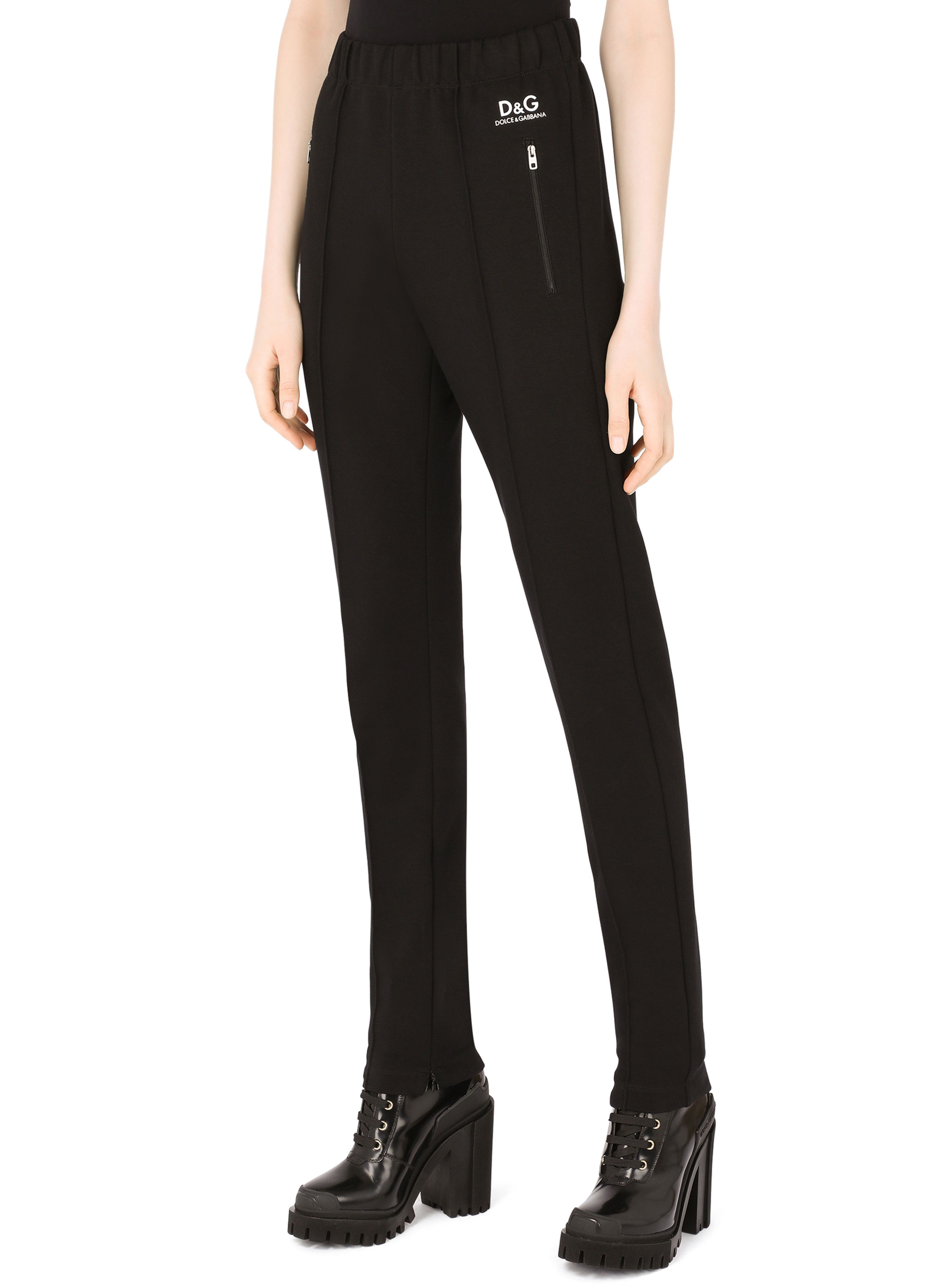 Dolce & Gabbana Full Milano Logo Track Pants In Black