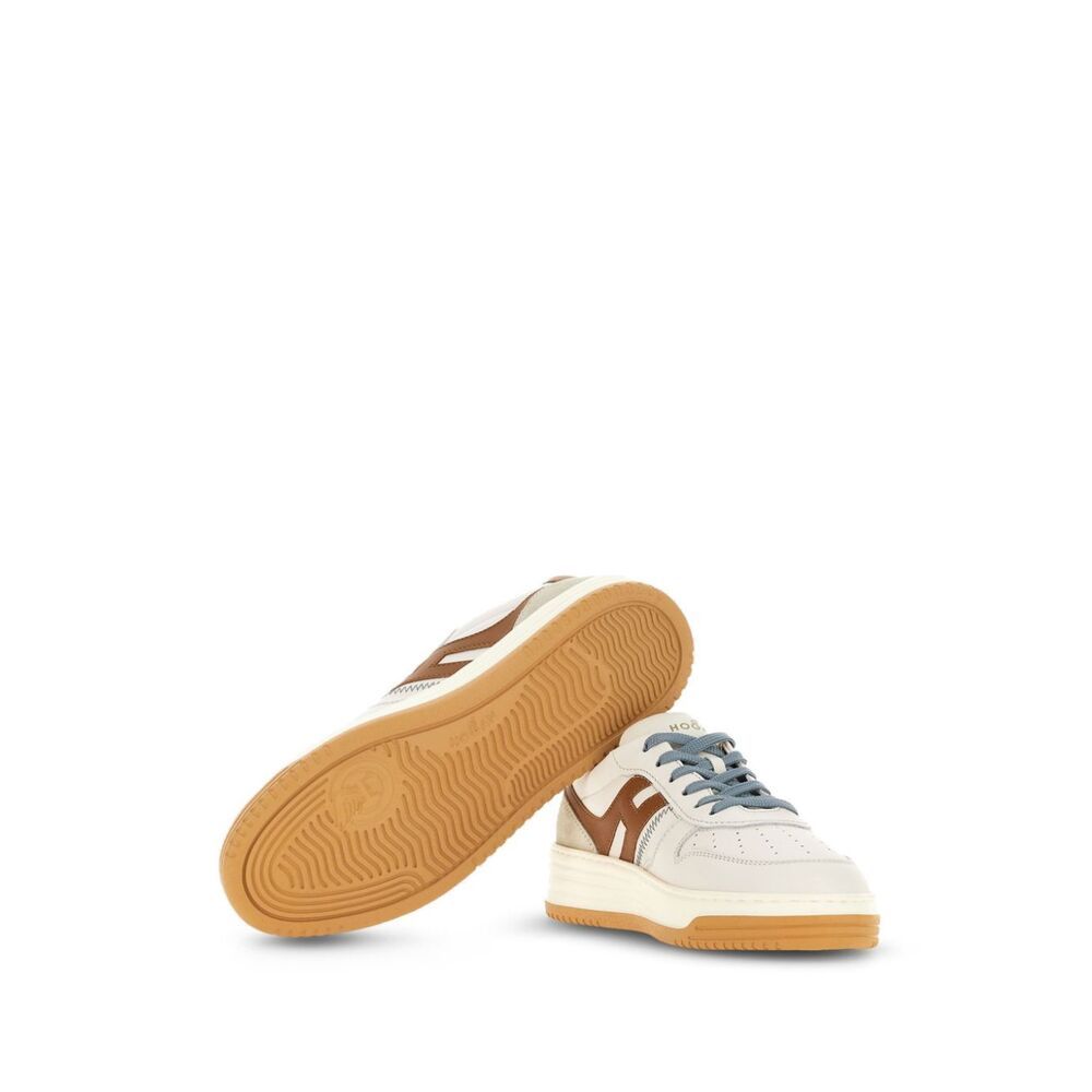Hogan White And Brown Leather In Brown