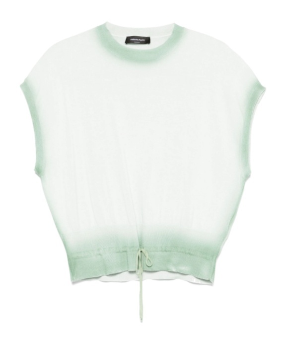 Shop Fabiana Filippi Gradient-detail Vest In White