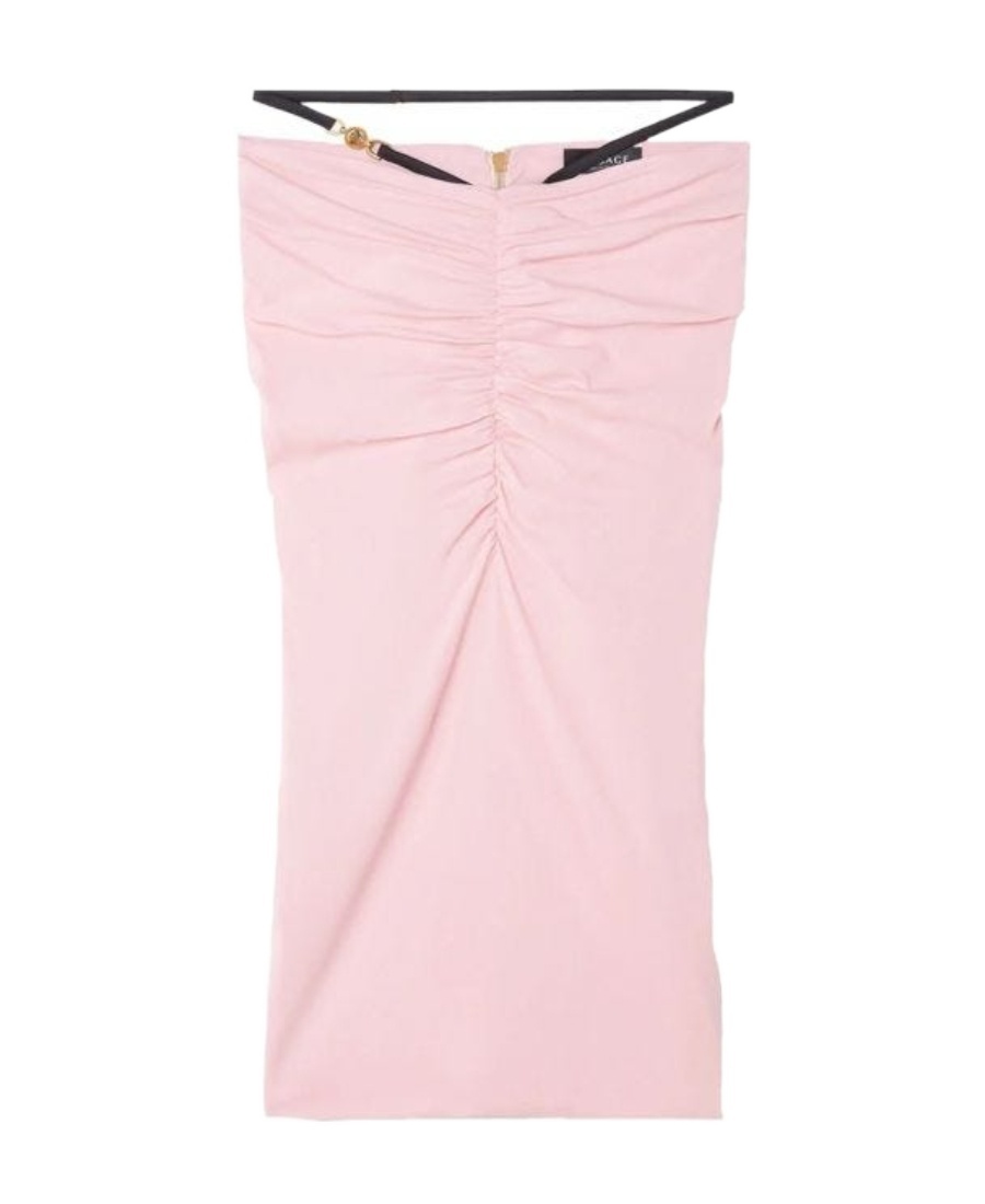Versace Medusa Detail Skirt In Pink