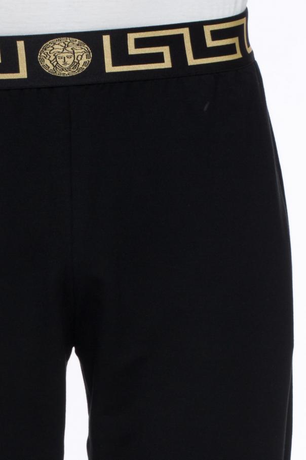 Versace Greca Track Pants In Black