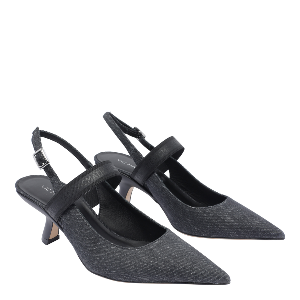 Shop Vic Matie Pointed Toe High Heel Sandals In Black