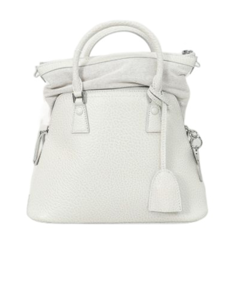 Maison Margiela 5ac Medium White Crossbody Bag In Gray