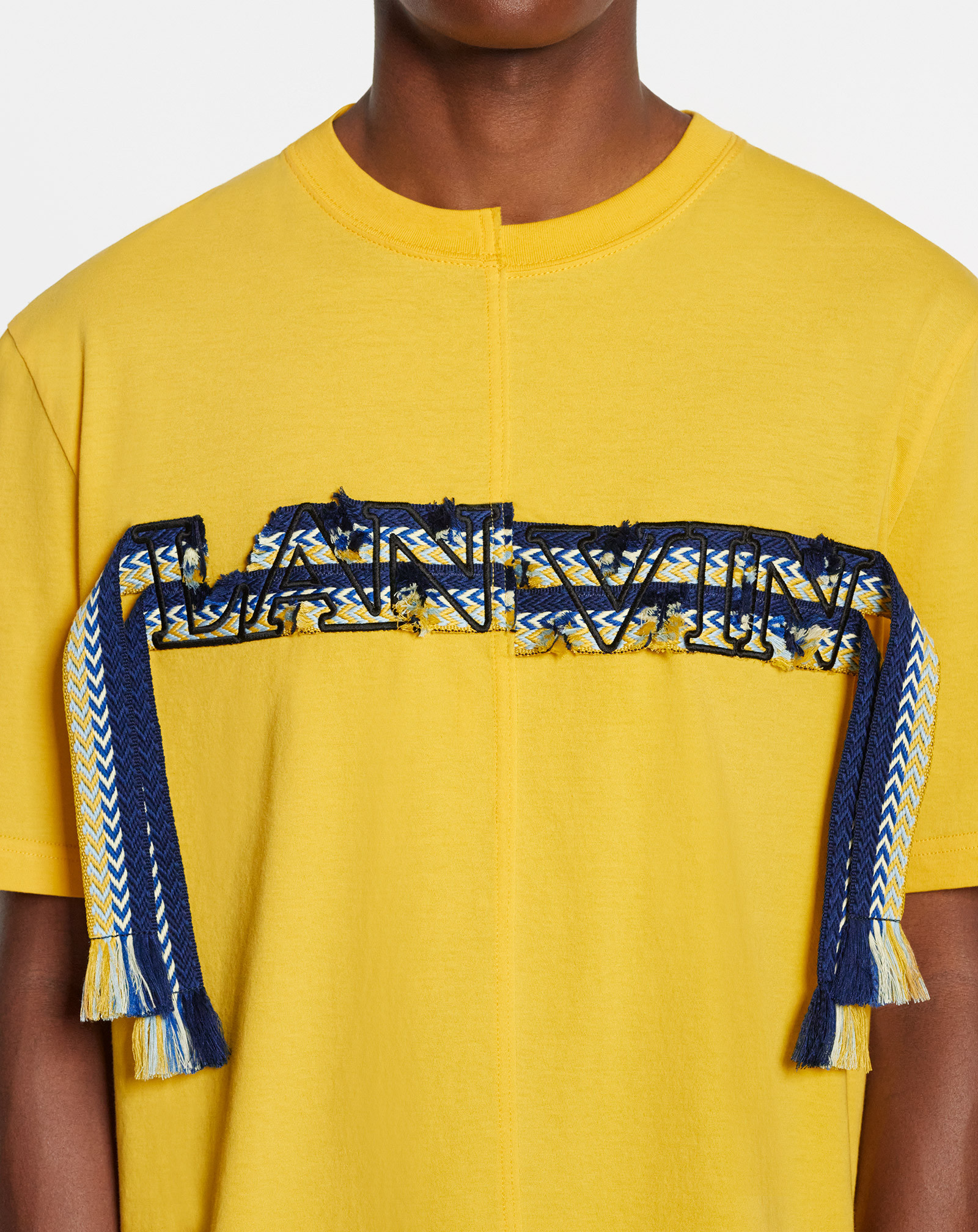 Lanvin Logo Details Short-sleeved T-shirt In Yellow