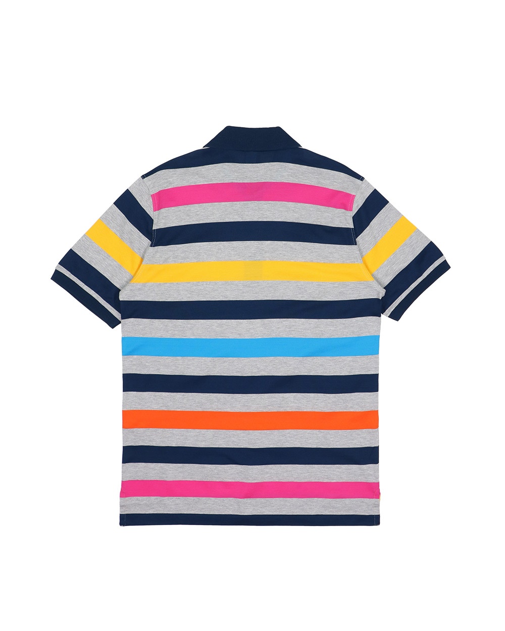 Shop Paul & Shark Striped Short-sleeved Polo Shirt In Gray
