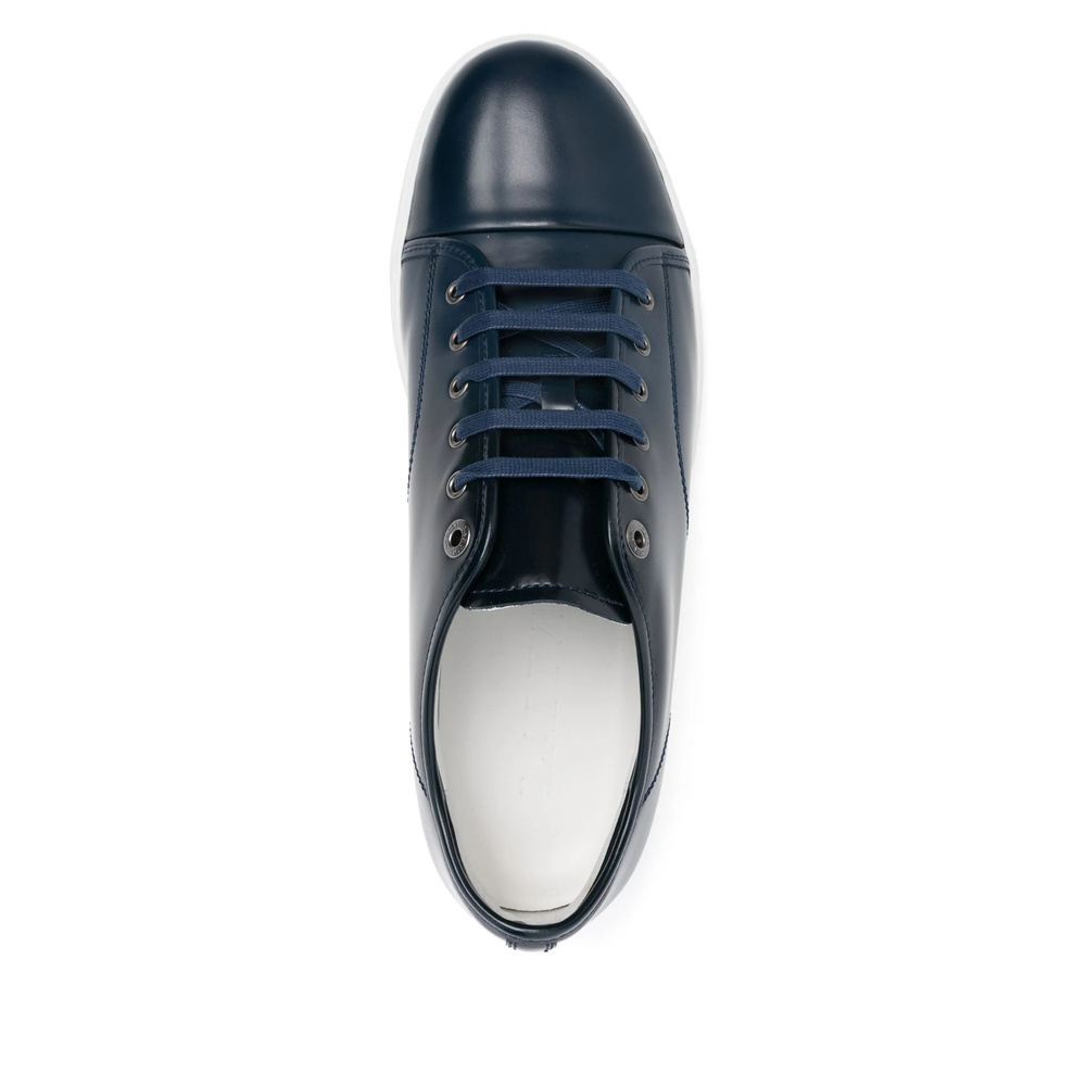 Lanvin Dbb1 Gradation Leather Sneakers In Black