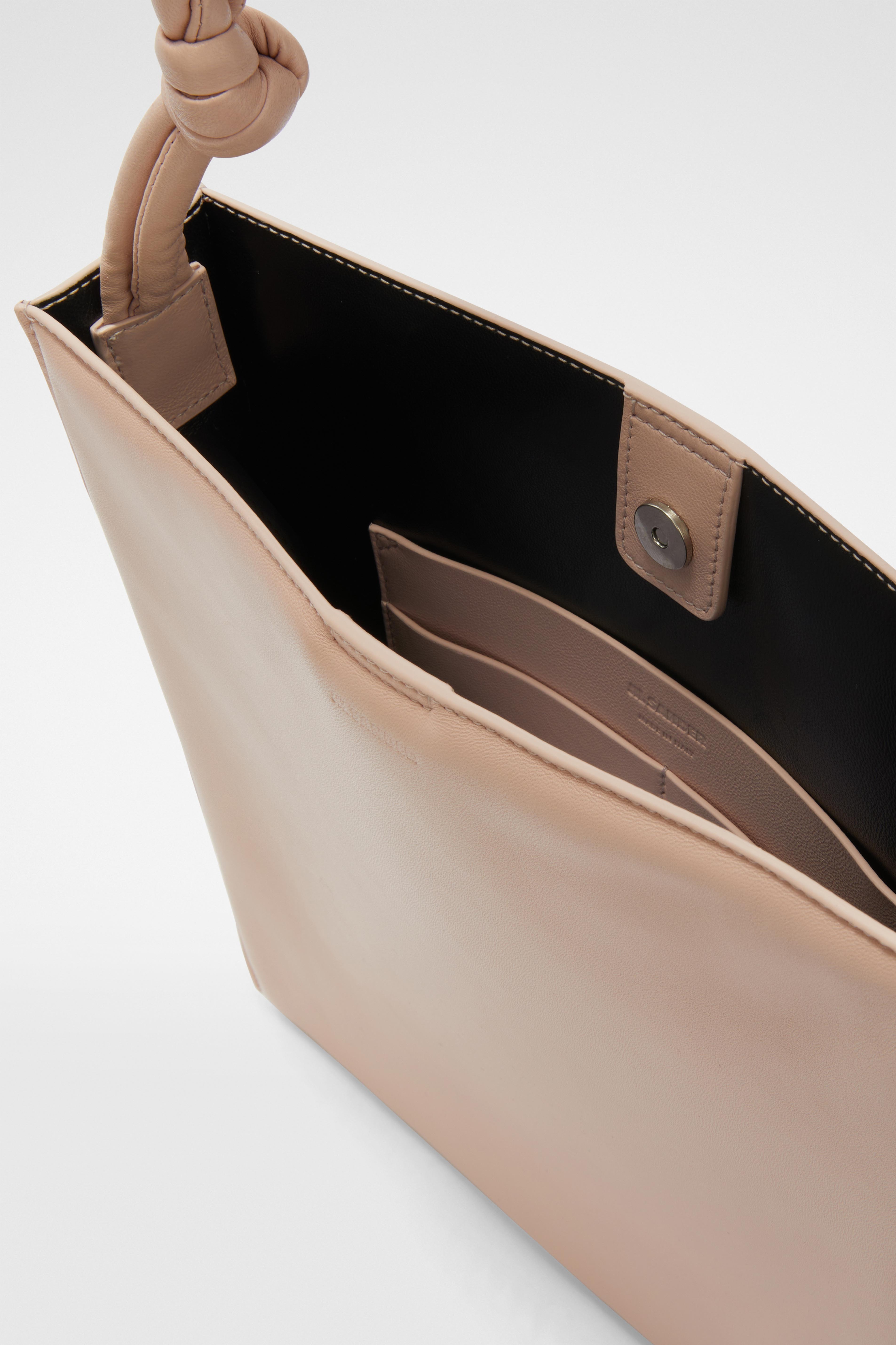 Jil Sander Medium Tangle Leather Crossbody Bag In Nude
