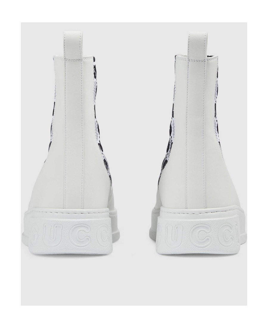 Gucci Gg Supreme Ankle Boots In White