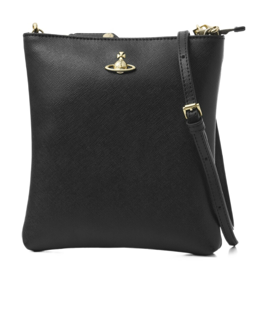 Vivienne Westwood Squire Square Leather Crossbody Bag In Black