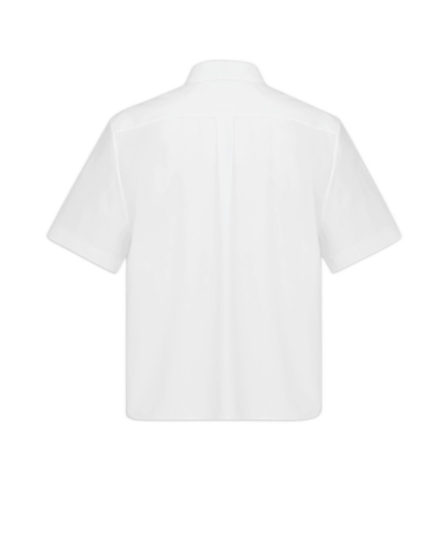 Dior Women Cotton Shirt With Bee And Monogram Embroidery In White