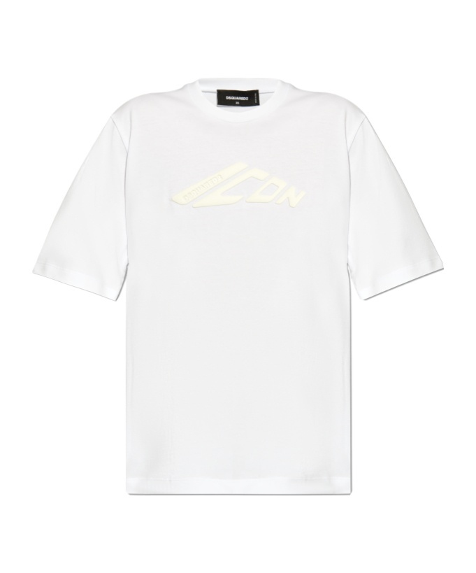 Dsquared2 Icon Logo-embossed Cotton T-shirt In White