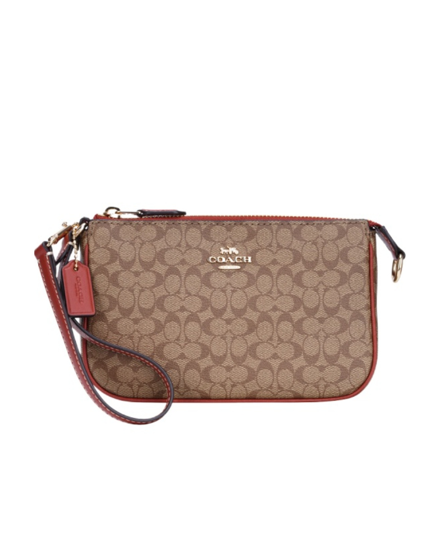 Coach Logo Hand-held Bag In Brown