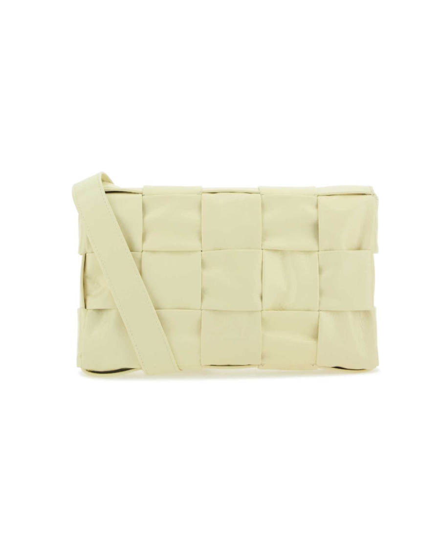 Bottega Veneta Intrecciato Leather Shoulder Bag In Yellow