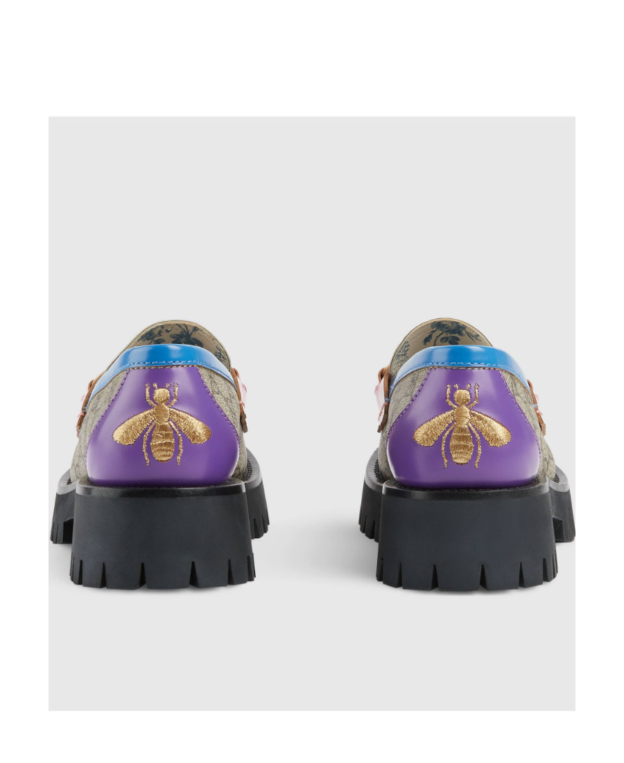 Gucci Gg Canvas Colour-block Loafers In Multicolor