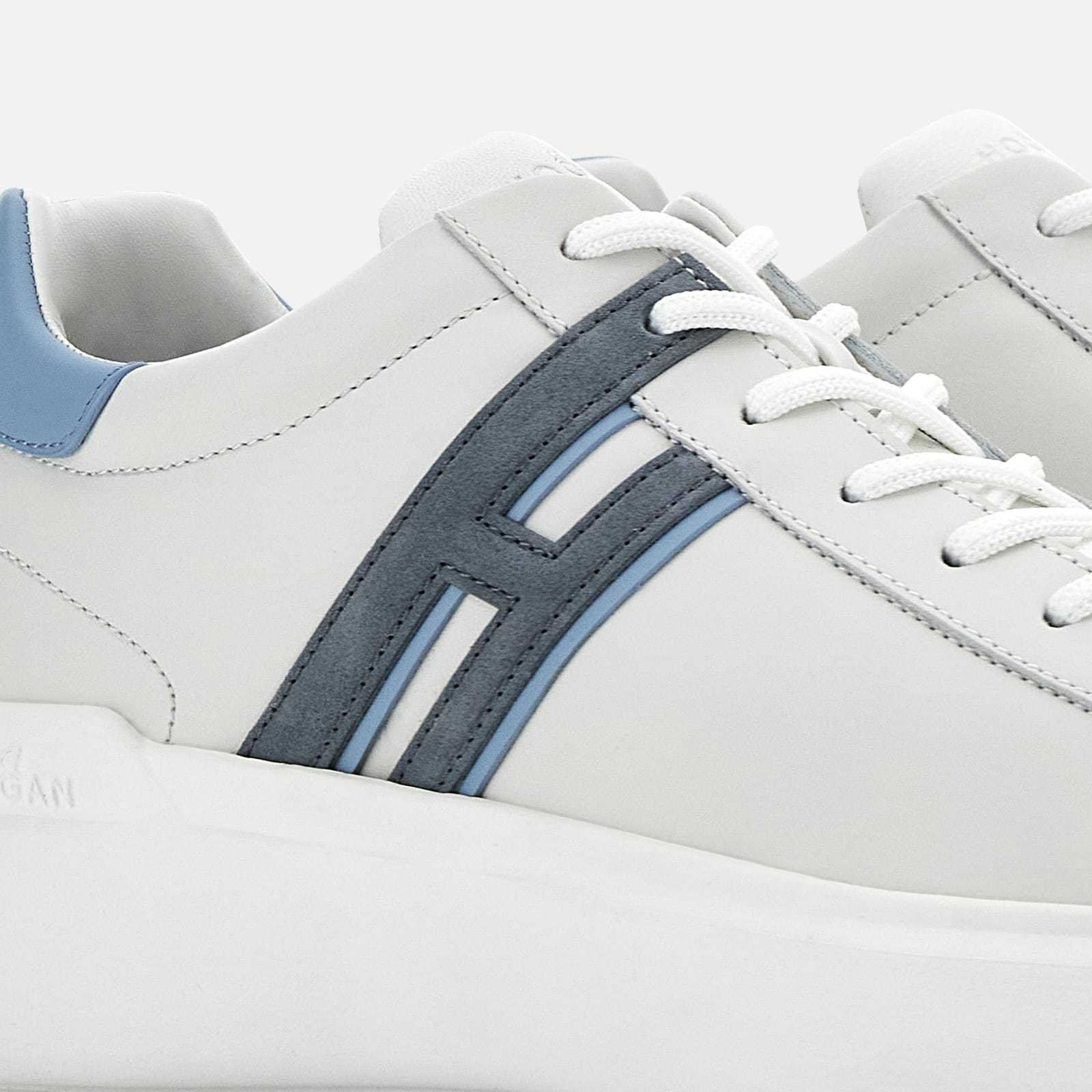 Hogan Lace-up Leather Sneakers In White