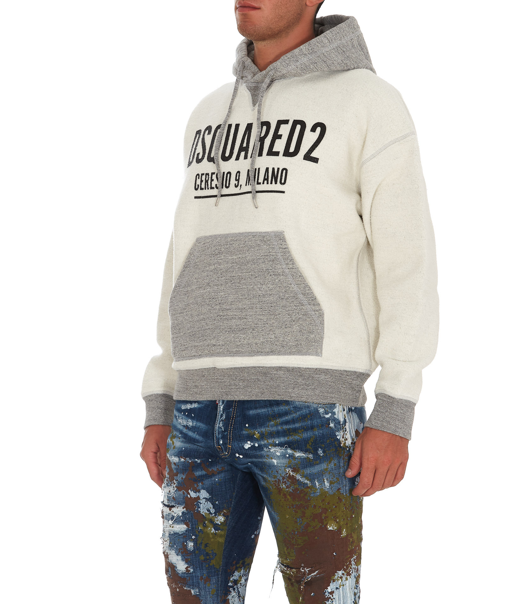 Dsquared2 Logo-print Cotton Hoodie In White
