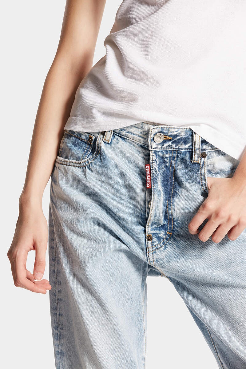 Dsquared2 Ripped-detail Slim-cut Jeans In Blue