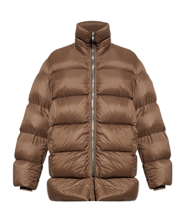 Rick Owens Mens Fawn Porterville Turtle Longline Regular-fit Shell-down Coat In Brown