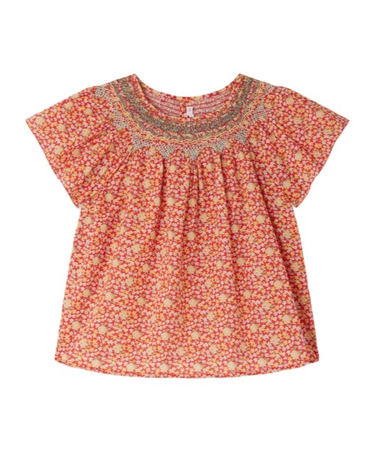 Bonpoint Nella Blouse In Red