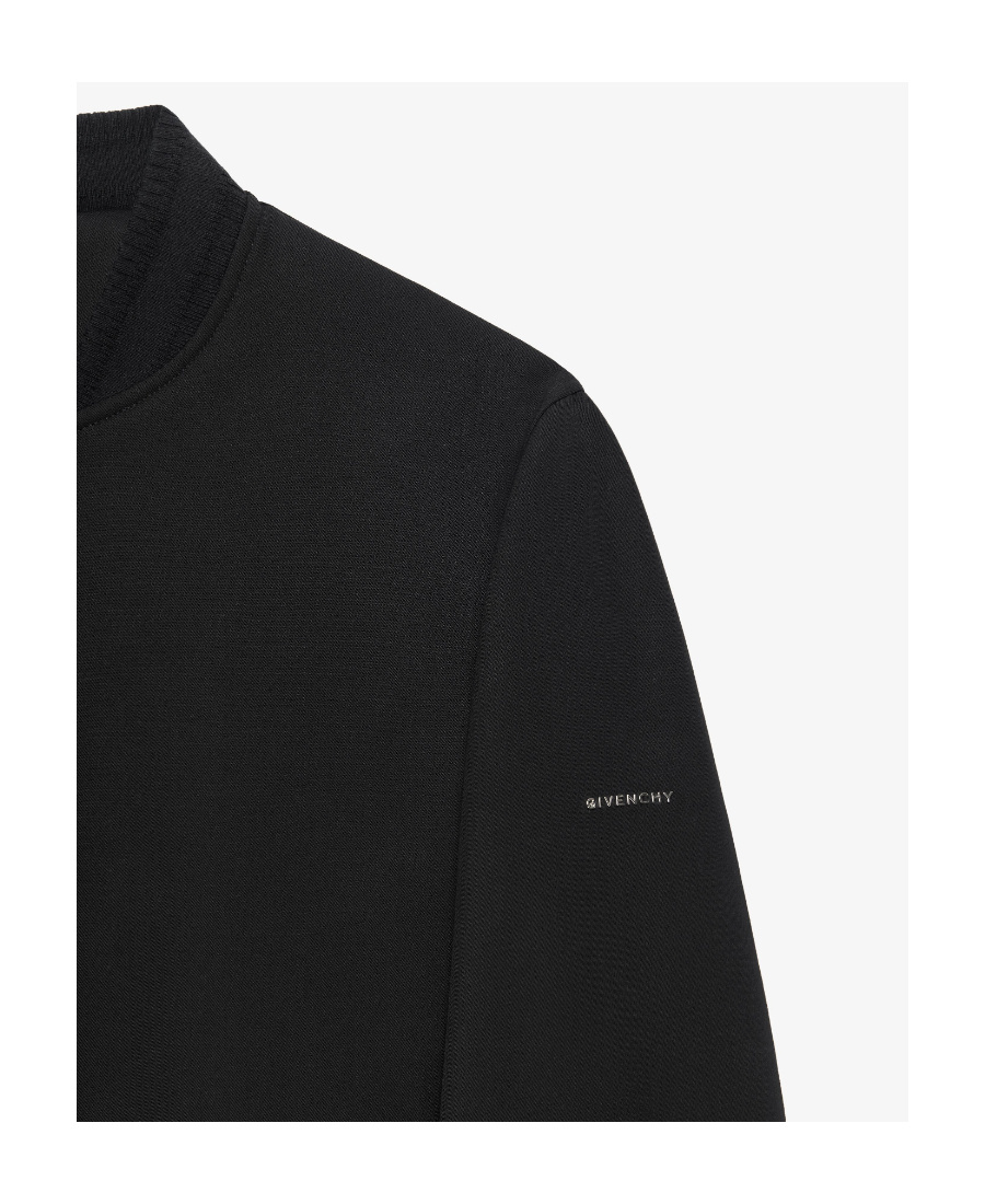 Givenchy Wool Logo Lettering Bomber Jacket In Black