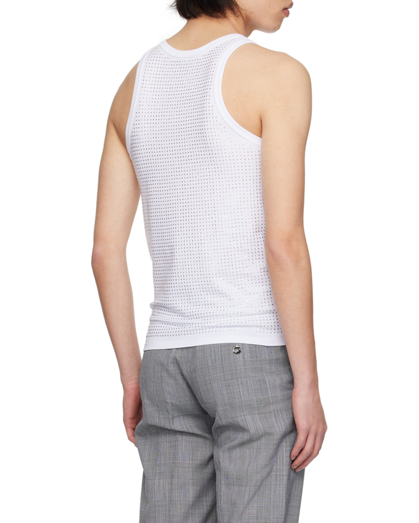 Coperni Logo Plaque Embellished Tank Top In White
