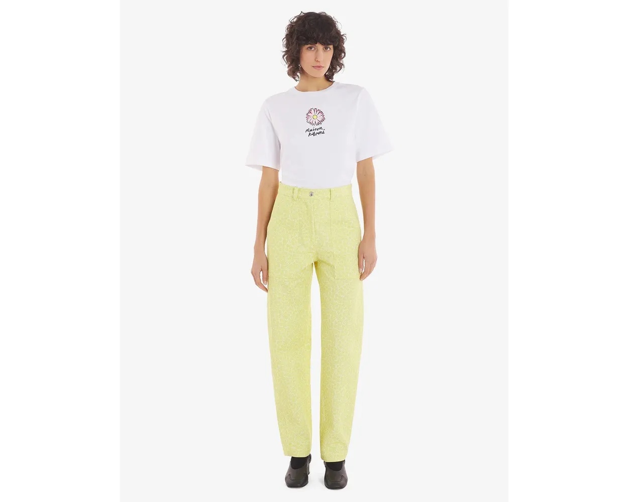 MAISON KITSUNÉ FLOATING FLOWER COTTON T-SHIRT