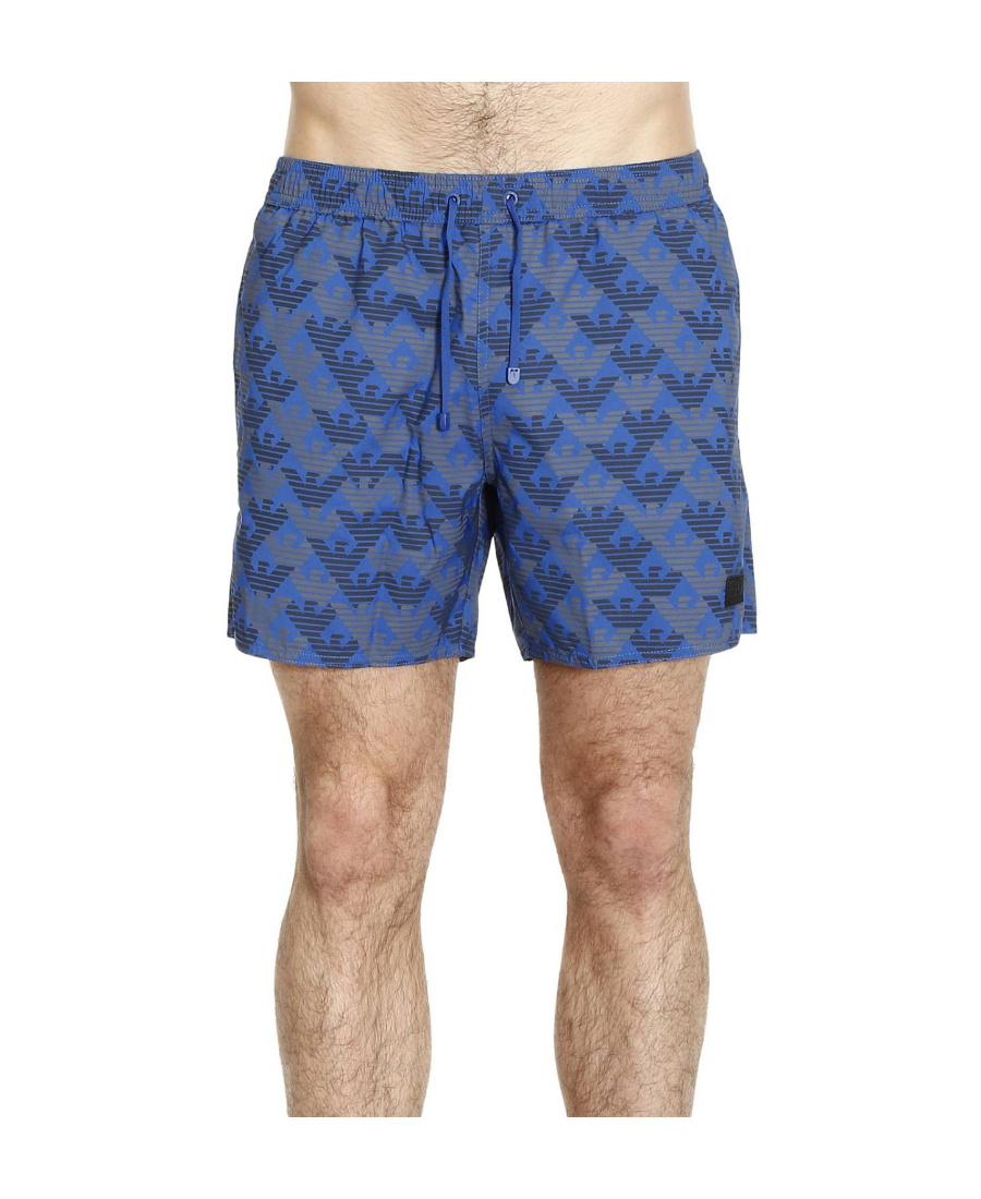 Ea7 Logo Detail Shorts In Blue