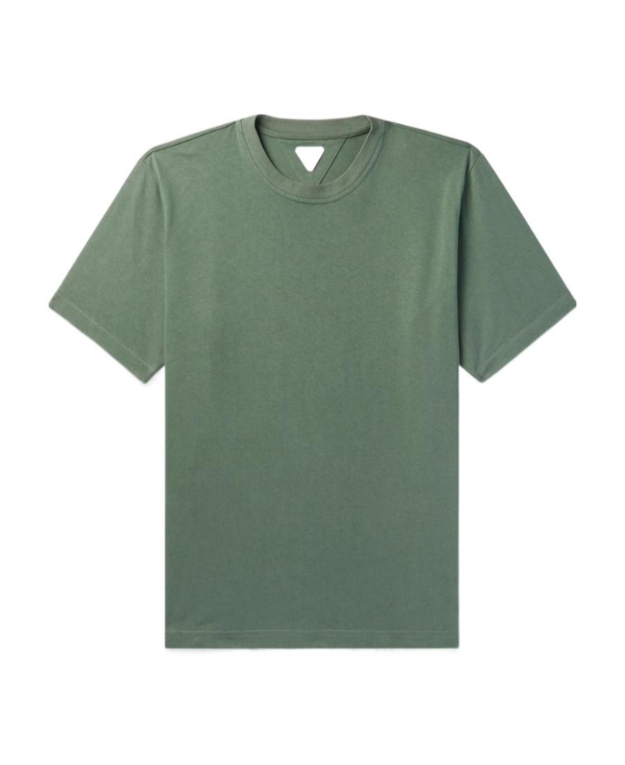 Bottega Veneta Crew-neck Cotton T-shirt In Green
