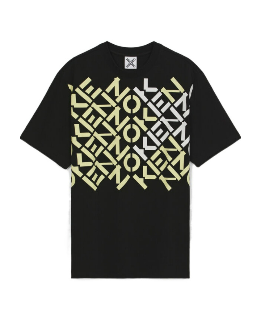 Kenzo Graphic Logo Print T-shirt In Black