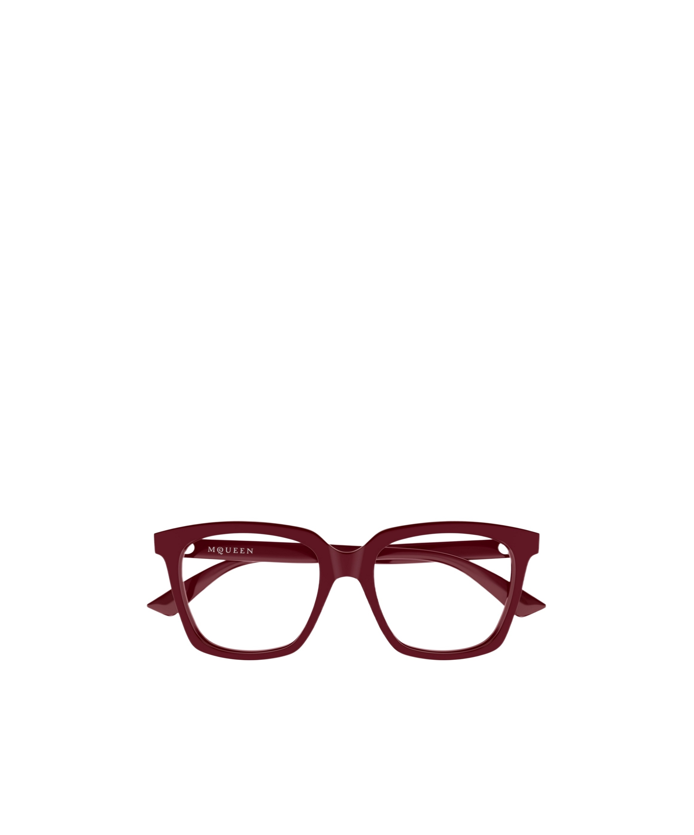 Alexander Mcqueen Eyewear Square Frame Glasses In Brown