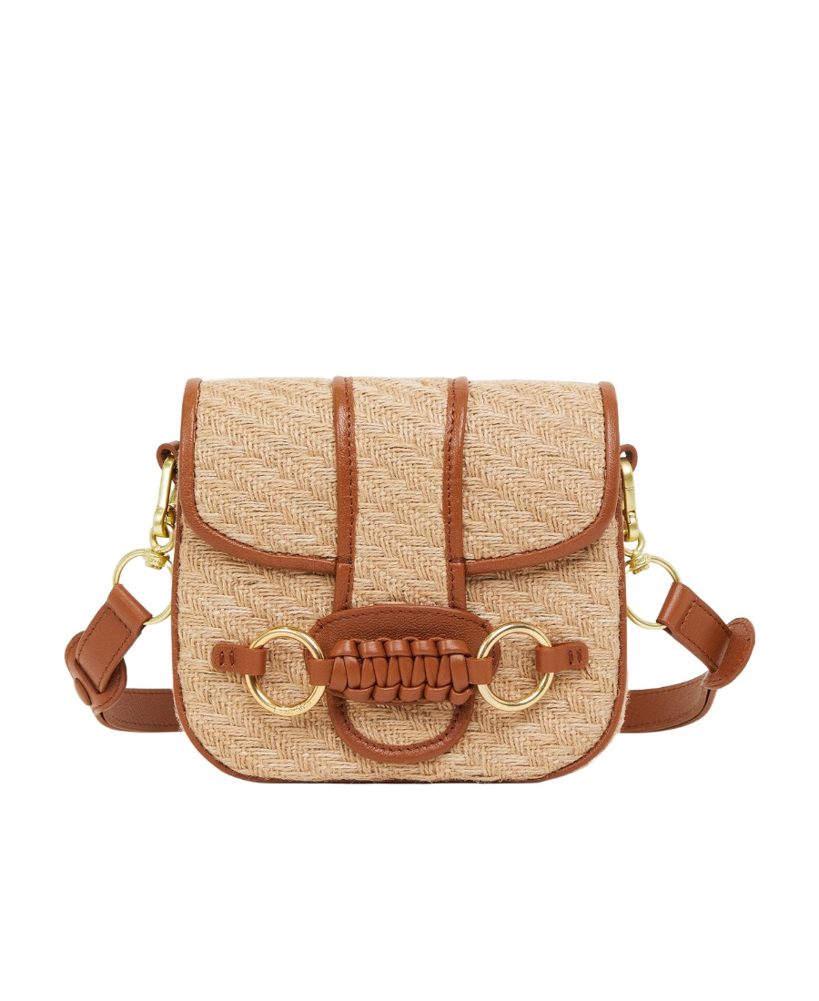 See By Chloé Saddie Engraved-logo Crossbody Bag In Nude