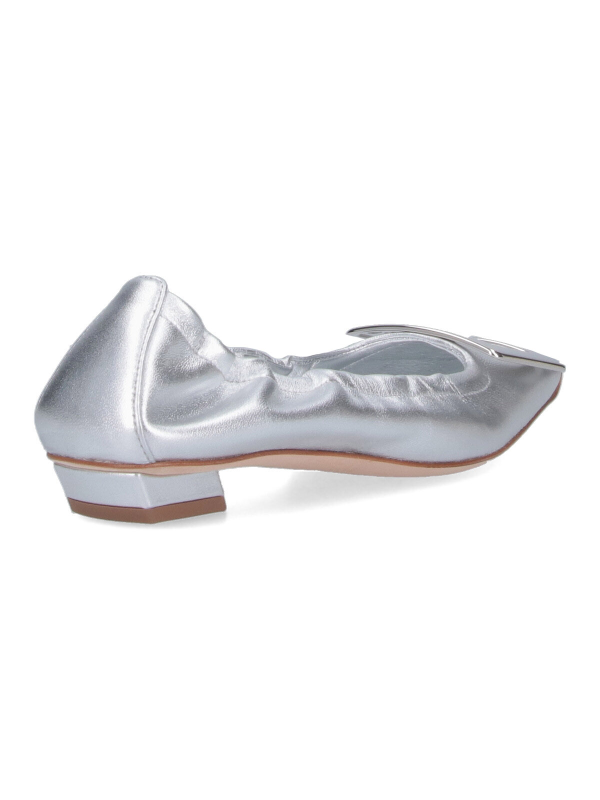 Roger Vivier 'belle Viviere' Heeled Ballet Flats In White
