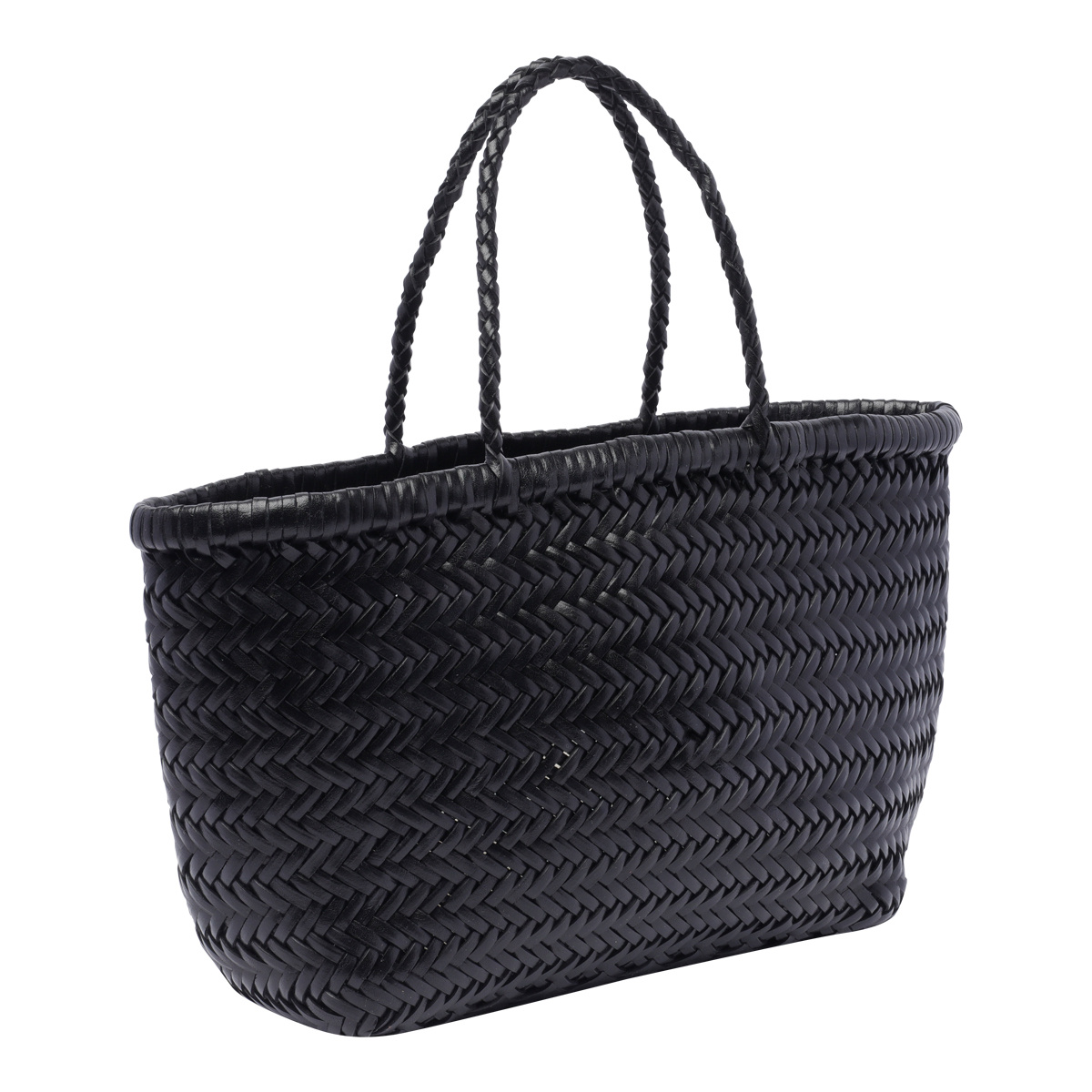Dragon Diffusion Women Mini Triple Bamboo Jump Handbag In Black