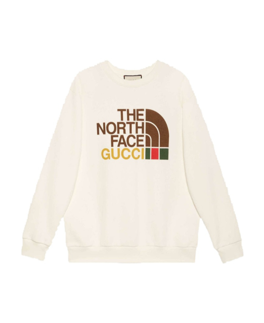 Gucci X The North Face Logo Sweatshirt In White