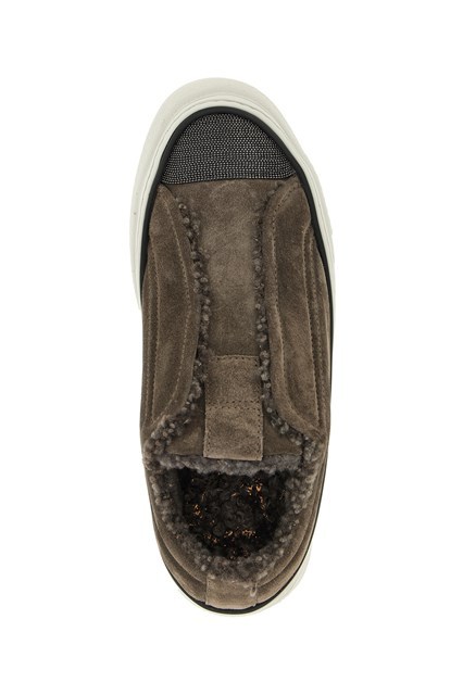 Brunello Cucinelli Round-toe Low-top Casual Shoes In White