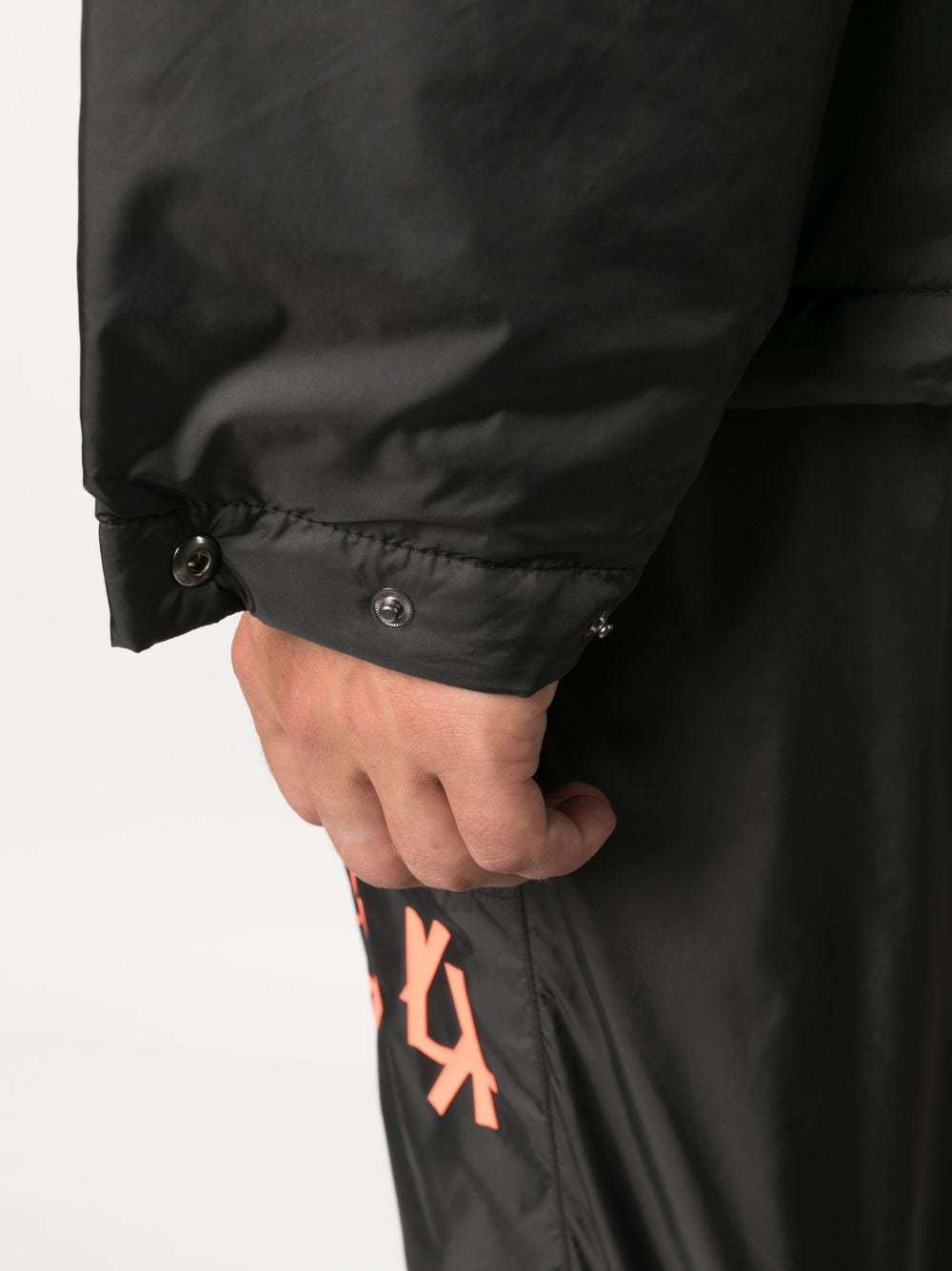 44 Label Group 44 Glass Heavy Center Hooded Jacket In Black
