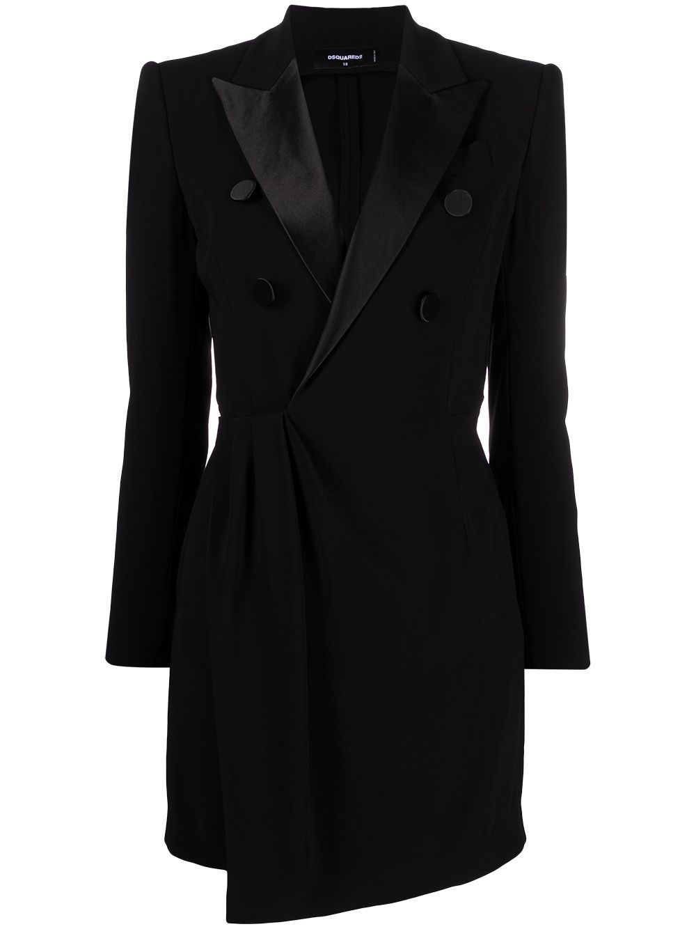 Dsquared2 Black Viscose Cocktail Dress In Black