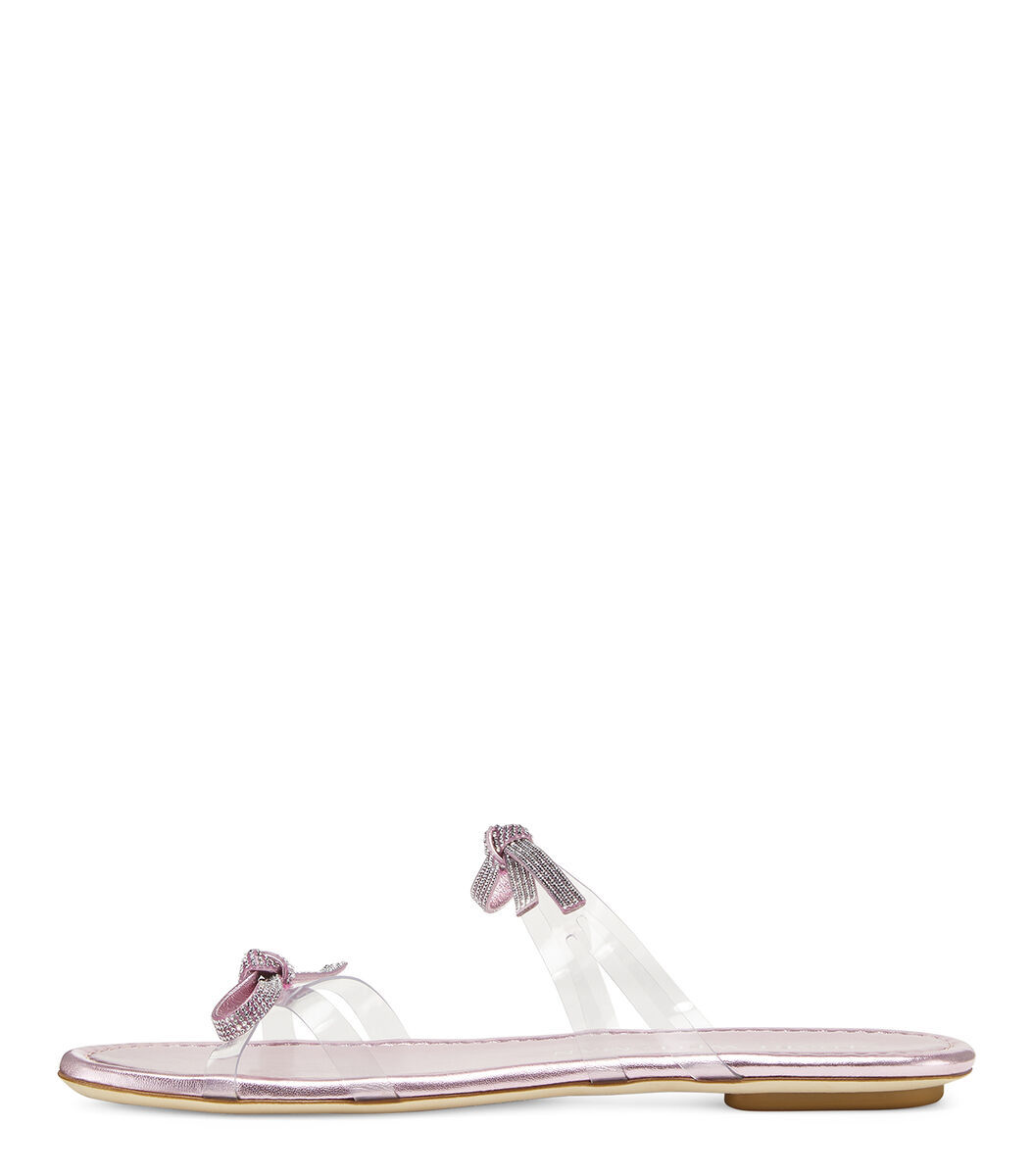 Stuart Weitzman Bow-detail Embellished Sandals In Pink