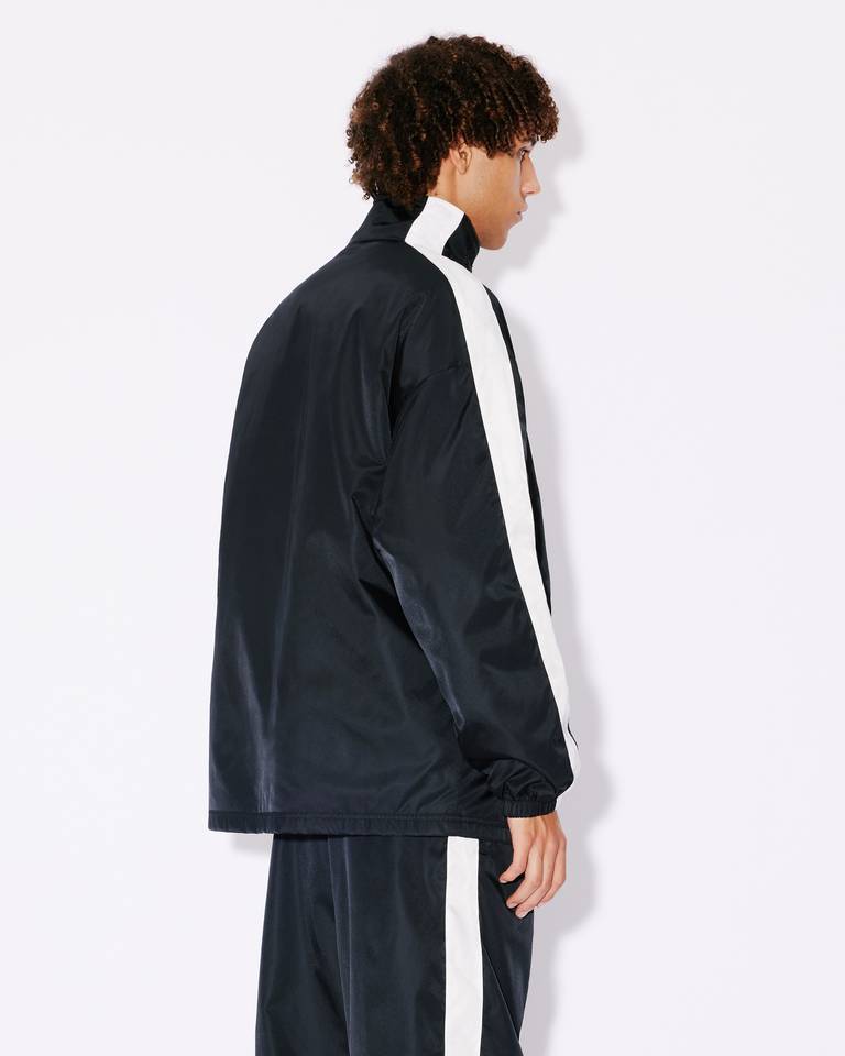 Kenzo Long-sleeved Casual Jacket With Standing Collar In Black