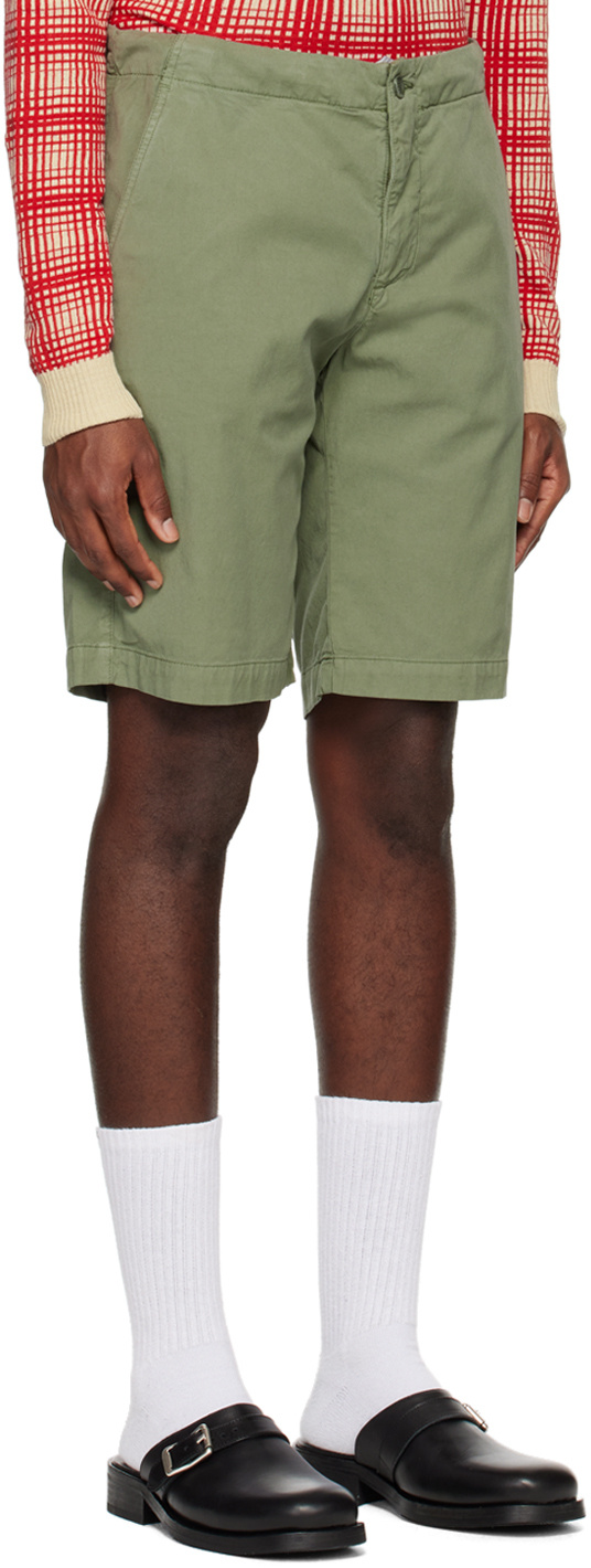 Aspesi Logo Casual Shorts In Green